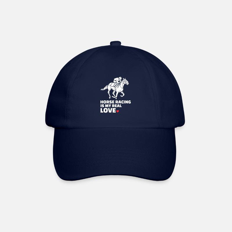 J’adore les courses de chevaux - Casquette classique - bleu/bleu