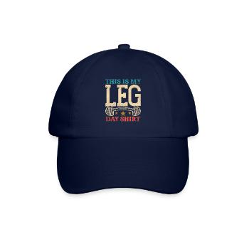 Bodybuilding - This is my leg day shirt - Baseballkappe - Blau/Blau - Vorne