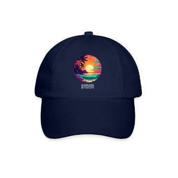 Sonnenuntergang am Strand - Baseballkappe - Blau/Blau - Vorne