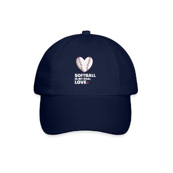 Ich Liebe Softball - Baseballkappe - Blau/Blau - Vorne