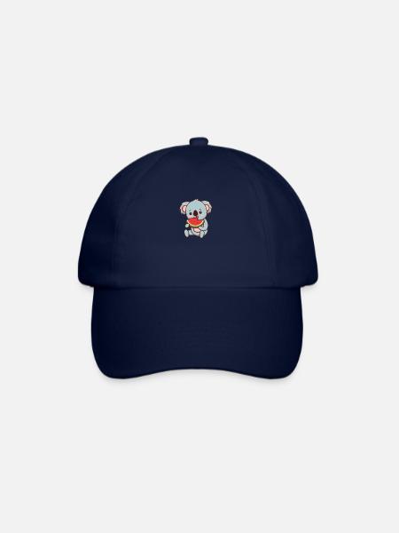 Kawaii Koala eats watermelon - Baseball Cap - blue/blue