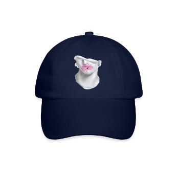 Bubble Gun Half Face White Sculpture Back - Baseball Cap - blue/blue - Front