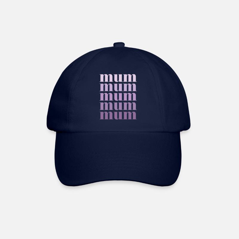mum lila - Baseballkappe - Blau/Blau