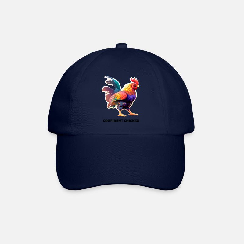 CONFIDENT CHICKEN - Baseballkappe - Blau/Blau