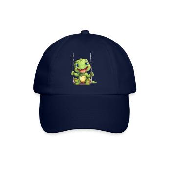 Dino T-Rex Rocks, Kawaii Design - Casquette classique - bleu/bleu - Devant