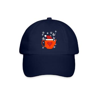 Heure d’hiver Thé Neige Théière Boisson Noël - Casquette classique - bleu/bleu - Devant