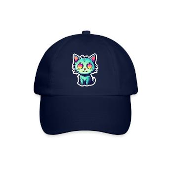 Illustration de chat mignon - Casquette classique - bleu/bleu - Devant