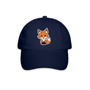 Fox Illustration - Baseball Cap - blue/blue - Front
