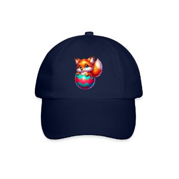 Hatching red fox from Easter egg - Baseball Cap - blue/blue - Front
