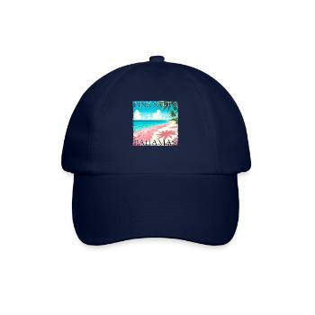 Bahamas Pink Sands Grunge Look - Baseballkappe - Blau/Blau - Vorne