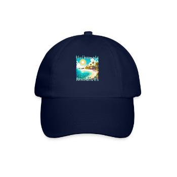 Hulhumale Maldives Summer Beach Sun Grunge - Baseball Cap - blue/blue - Front