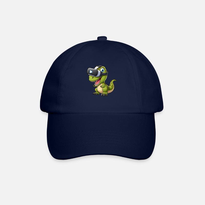 Drôle Dino T-Rex Réalité virtuelle VR Fun - Casquette classique - bleu/bleu