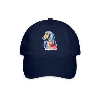 Lévrier afghan aquarelle - Casquette classique - bleu/bleu - Devant