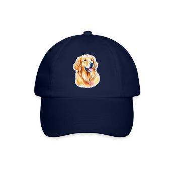 Golden Retriever Wasserfarben - Baseballkappe - Blau/Blau - Vorne