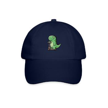 Drôle dino T-rex sur scooter pour enfants drôle k - Casquette classique - bleu/bleu - Devant