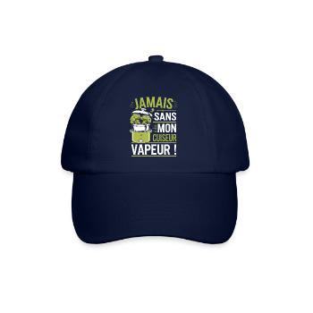Jamais sans mon cuiseur vapeur - Casquette classique - bleu/bleu - Devant