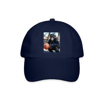 Schimpanse Basketball - Baseballkappe - Blau/Blau - Vorne