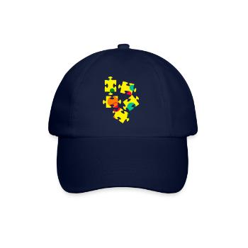 Collage de pièces de puzzle coloré - Casquette classique - bleu/bleu - Devant