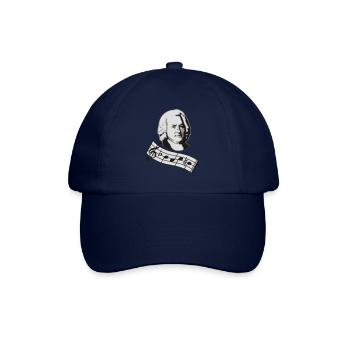 bach noten 3col vers2 - Baseballkappe - Blau/Blau - Vorne