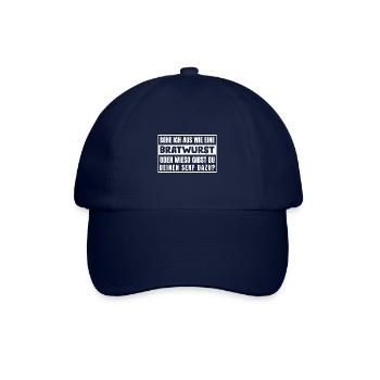 Sind sie Teamfähig alleine ja - Baseballkappe - Blau/Blau - Vorne