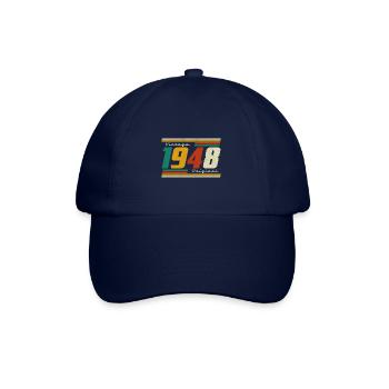 1948 Vintage Vintage anniversaire rétro cadeau - Casquette classique - bleu/bleu - Devant