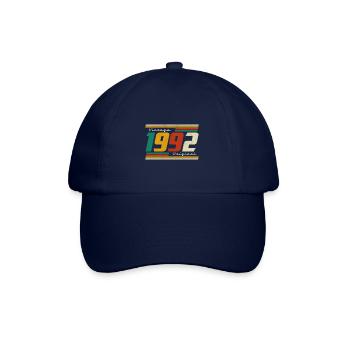 1992 Vintage anniversaire rétro Vintage cadeau - Casquette classique - bleu/bleu - Devant