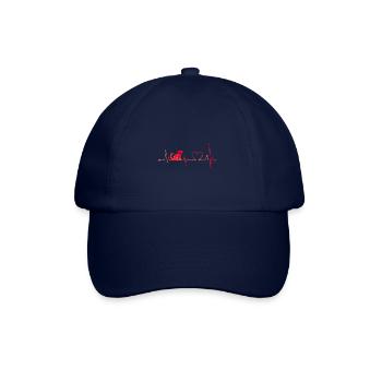 Herzschlag Roter Panda - Baseballkappe - Blau/Blau - Vorne