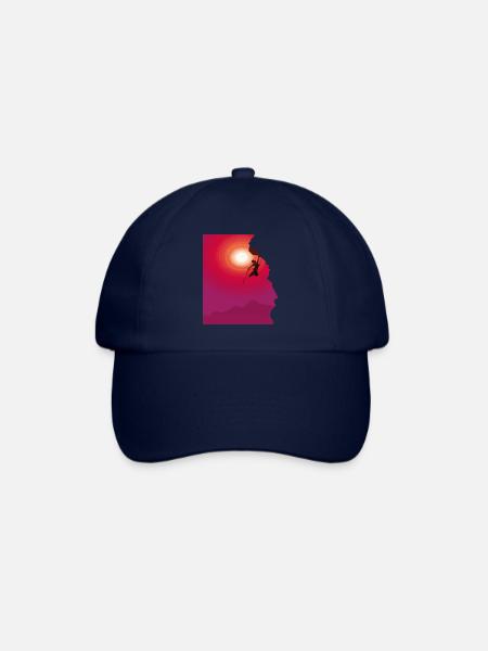 Climbing mountaineering sunrise gift - Baseball Cap - blue/blue