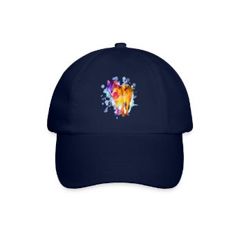 Wolf dog family watercolor colorful gift - Baseball Cap - blue/blue - Front