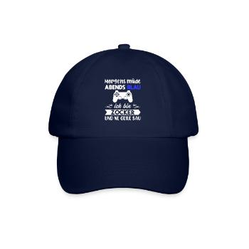 Morgens Müde Abends Blau Zocker - Baseballkappe - Blau/Blau - Vorne