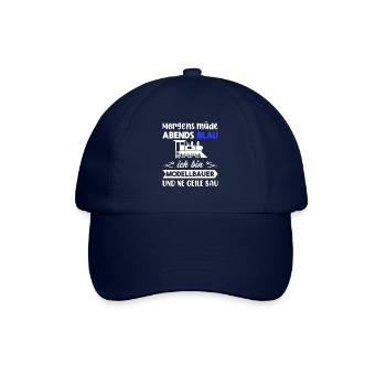 Morgens Müde Abends Blau Modellbauer - Baseballkappe - Blau/Blau - Vorne