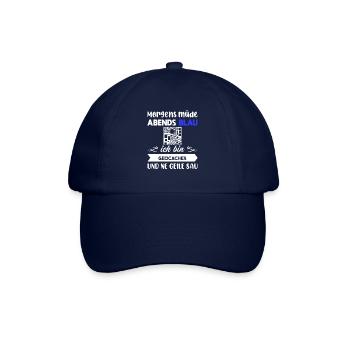 Morgens Müde Abends Blau Geocacher - Baseballkappe - Blau/Blau - Vorne