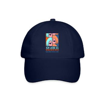 Ich liebe es wenn mein Vater mich Anime - Baseballkappe - Blau/Blau - Vorne