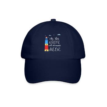 Meer Strand Nordsee Ostsee Norddeutsch - Baseballkappe - Blau/Blau - Vorne