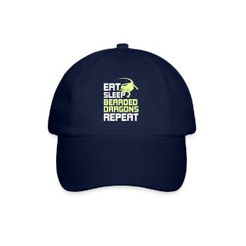 Eat Sleep Bearded Dragons Repeat - Baseballkappe - Blau/Blau - Vorne