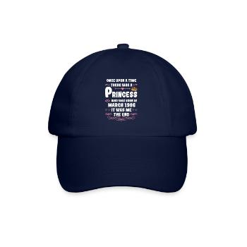 Il était une fois une princesse. Naissance en mars 1986 - Casquette classique - bleu/bleu - Devant