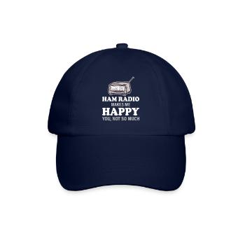 Ham Radio makes me happy - you, not so much - Baseballkappe - Blau/Blau - Vorne