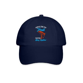 couples that fish trout togehter stay togehter - Baseballkappe - Blau/Blau - Vorne