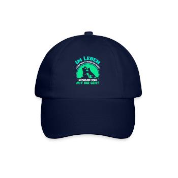 Im Leben zählt nicht wohin du gehst Hund - Baseballkappe - Blau/Blau - Vorne