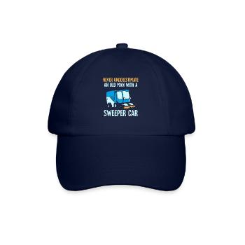an old man with a sweeper car - Baseballkappe - Blau/Blau - Vorne