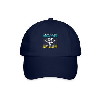 Never Lie To An X-Ray Tech - Baseballkappe - Blau/Blau - Vorne