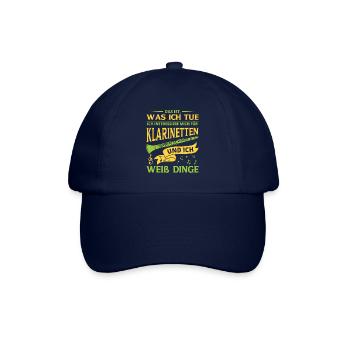 Klarinette Klarinettenspieler Klarinettist - Baseballkappe - Blau/Blau - Vorne