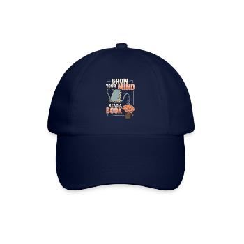 Reading book nerd designs for a librarian - Baseball Cap - blue/blue - Front