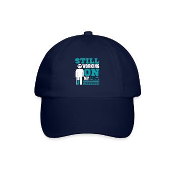Still Working On My Landings - Baseballkappe - Blau/Blau - Vorne