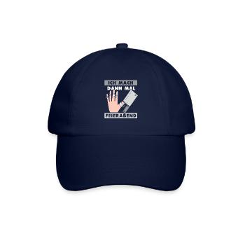 Ich mach dann mal feierabend Metzger Fleischer - Baseballkappe - Blau/Blau - Vorne