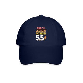 Geschenk 55 Jahre Geburtstag Huhn Hühner - Baseballkappe - Blau/Blau - Vorne