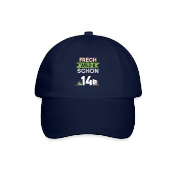 14 Jahre Geburtstag Junge Mädchen Schaf - Baseballkappe - Blau/Blau - Vorne