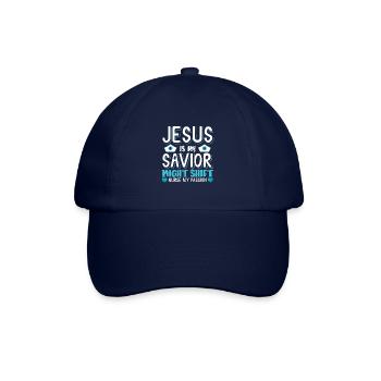 Jesus is my savior Night Shift Nurse - Baseballkappe - Blau/Blau - Vorne