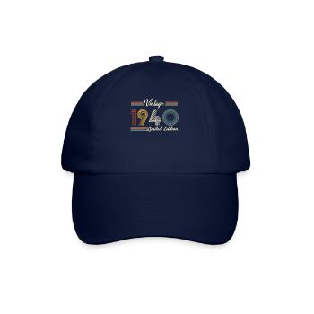 Anniversaire des années 1940 né dans les années 1940 rétro Vintage - Casquette classique - bleu/bleu - Devant