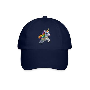 Licorne cool avec des lunettes de soleil arc-en-ciel - Casquette classique - bleu/bleu - Devant